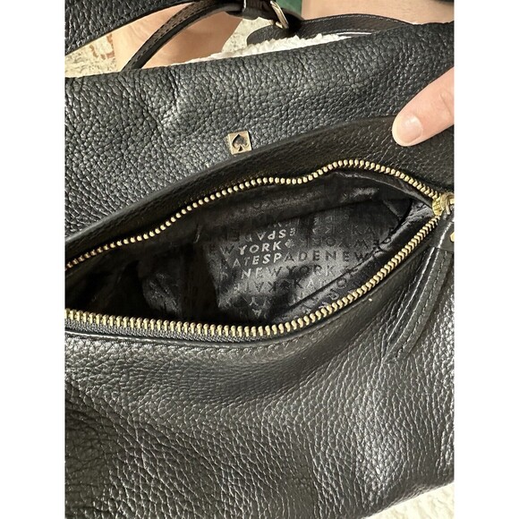 Kate Spade Black Pebbled Leather Handbag Crossbody - Picture 8 of 10